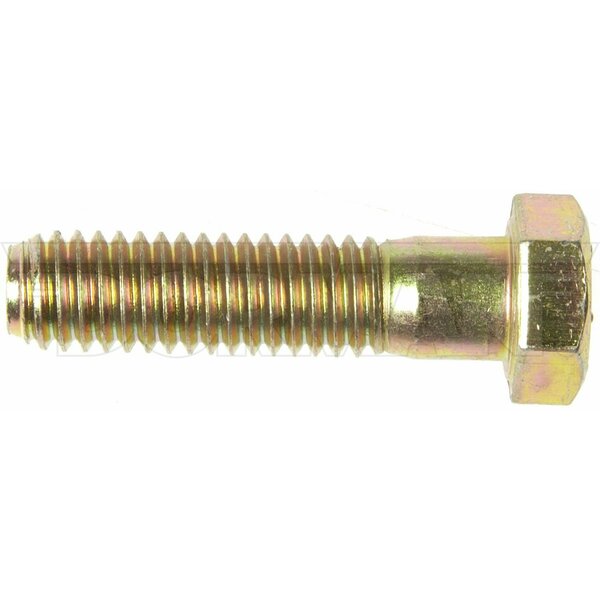 Dorman Grade 8, 3/8"-24 Hex Head Cap Screw, Zinc Yellow Steel, 1-1/2 in L 960-216D